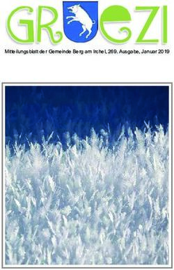 Mitteilungsblatt der Gemeinde Berg am Irchel, 269. Ausgabe, Januar 2019