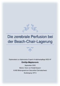 Die zerebrale Perfusion bei der Beach-Chair-Lagerung - Emilija Majstorovic Diplomarbeit zur diplomierten Expertin Anästhesiepflege NDS HF - SIGA ...