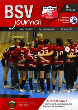 BSV 5 - AUS DEM INHALT - BSV Sachsen Zwickau