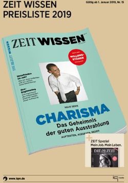 ZEIT WISSEN PREISLISTE 2019 - ZEIT Spezial Mein Job. Mein Leben - Gültig ab 1. Januar 2019, Nr. 15 - IQ digital media-marketing GmbH