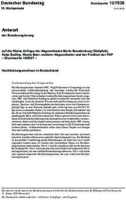 Antwort der Bundesregierung - Deutscher Bundestag