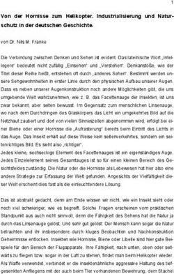 Von der Hornisse zum Helikopter. Industrialisierung und Natur-schutz in der deutschen Geschichte.