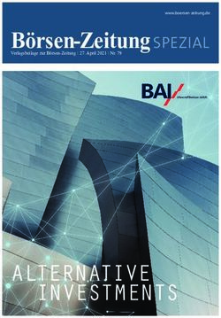 ALTERNATIVE INVESTMENTS - B&ouml;rsen-Zeitung SPEZIAL Verlagsbeilage zur B&ouml;rsen-Zeitung I 27. April 2021 I Nr. 79