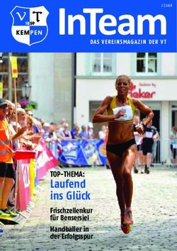 Laufend ins Gl&uuml;ck TOP-THEMA: DAS VEREINSMAGAZIN DER VT - VT Kempen
