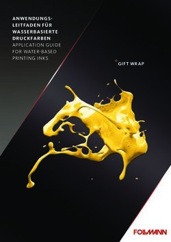ANWENDUNGS-LEITFADEN FÜR WASSERBASIERTE DRUCKFARBEN APPLICATION GUIDE FOR WATER-BASED PRINTING INKS - GIFT WRAP