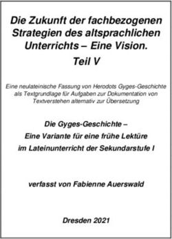 Die Zukunft der fachbezogenen Strategien des altsprachlichen Unterrichts - Eine Vision. Teil V