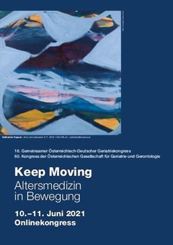 Keep Moving Altersmedizin in Bewegung - 10.- 11. Juni 2021 Onlinekongress - Geriatriekongress 2021