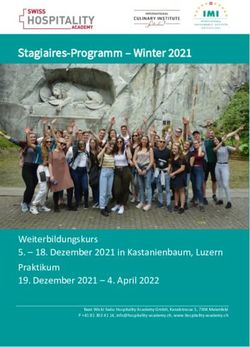 Stagiaires-Programm - Winter 2021 - Weiterbildungskurs