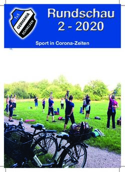 SPORT IN CORONA-ZEITEN - TUS GERMANIA SCHNELSEN