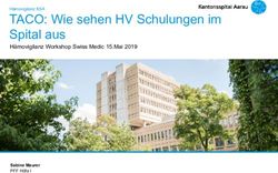 TACO: Wie sehen HV Schulungen im Spital aus - H&auml;movigilanz Workshop Swiss Medic 15.Mai 2019 - Swissmedic