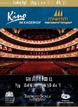 OPER BALLETT - Kultur-Sonderprogramm - Halbjahr 2020 - Gro&szlig;e Kunst auf grosser Leinwand - Maritim Hotel Kaiserhof