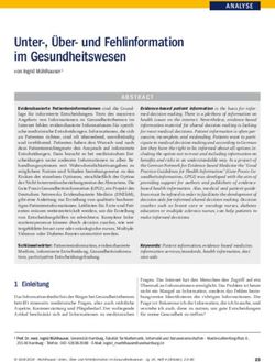 Unter-, Über- und Fehlinformation im Gesundheitswesen