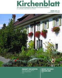 ZUKUNFT DER KL&Ouml;STER MONAT DER WELT-MISSION 2020 - Kirchenblatt