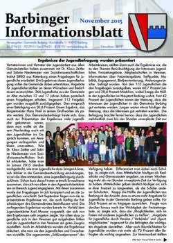 Barbinger Informationsblatt - Gemeinde Barbing