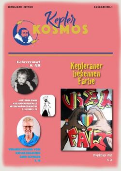 Kepleraner bekennen Farbe - Projekttage 2019 S. 14 - Johannes-Kepler-Gymnasium Ibbenb&uuml;ren