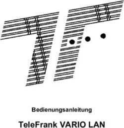 TELEFRANK VARIO LAN BEDIENUNGSANLEITUNG - TELEFRANK FRANKIERMASCHINEN