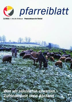 Was wir sehnlichst erwarten - Zufriedenheit ohne Abstand - 2/2021 1. bis 28. Februar Pastoralraum im Rottal