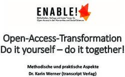 Open-Access-Transformation Do it yourself - do it together! - Methodische und praktische Aspekte Dr. Karin Werner (transcript Verlag)