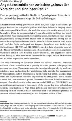 Angstkonstruktionen zwischen "sinnvoller Vorsicht und sinnloser Panik" - De Gruyter