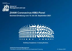 ZHAW Coronavirus-KMU-Panel - Sechste Erhebung vom 15. bis 26. September 2021 - Building Competence. Crossing Borders.