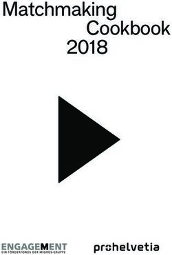 Matchmaking Cookbook - Pro Helvetia
