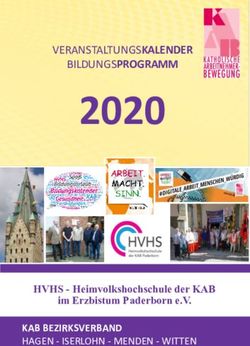 2020 BILDUNGSPROGRAMM - VERANSTALTUNGSKALENDER - KAB BEZIRKSVERBAND HAGEN - ISERLOHN - MENDEN - WITTEN