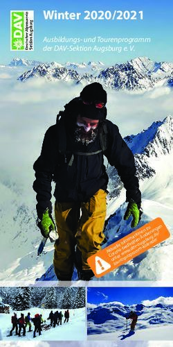 Winter 2020/2021 Ausbildungs- und Tourenprogramm der DAV-Sektion Augsburg e. V - DAV Sektion ...