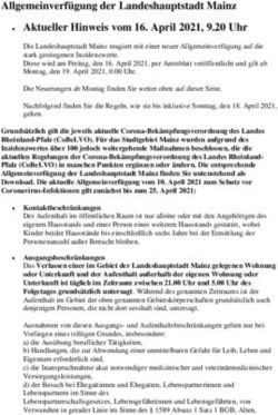 Allgemeinverfügung der Landeshauptstadt Mainz