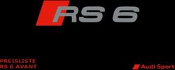 PREISLISTE RS 6 AVANT - konjunkturmotor.de