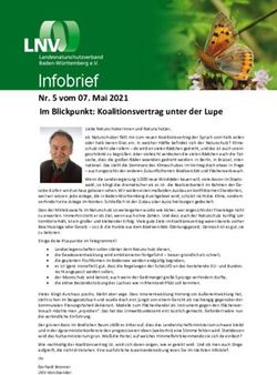 Nr. 5 vom 07. Mai 2021 Im Blickpunkt: Koalitionsvertrag unter der Lupe