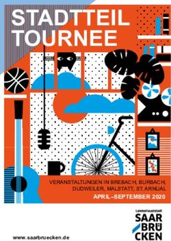 STADTTEIL TOURNEE - APRIL-SEPTEMBER 2020 - Landeshauptstadt ...