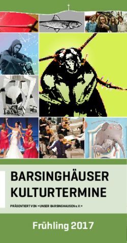 BARSINGH&Auml;USER KULTURTERMINE - Fr&uuml;hling 2017