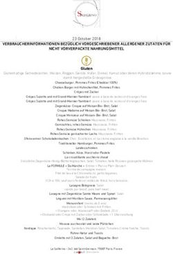 VERBRAUCHERINFORMATIONEN BEZ&Uuml;GLICH VORGESCHRIEBENER ALLERGENER ZUTATEN F&Uuml;R NICHT VORVERPACKTE NAHRUNGSMITTEL - MenuOnline
