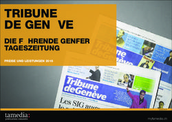 TRIBUNE DE GENÈVE DIE FÜHRENDE GENFER TAGESZEITUNG - PREISE UND LEISTUNGEN 2015