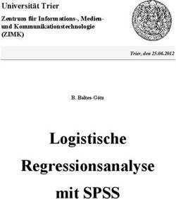 Logistische Regressionsanalyse mit SPSS - Universität Trier Zentrum für Informations-, Medien- und Kommunikationstechnologie (ZIMK)