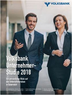 Volksbank Unternehmer-Studie 2018 - Ein pers&ouml;nlicher Blick auf das Unternehmerleben in &Ouml;sterreich - Universit&auml;t Wien