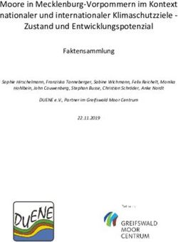 Moore in Mecklenburg-Vorpommern im Kontext nationaler und internationaler Klimaschutzziele - Zustand und Entwicklungspotenzial