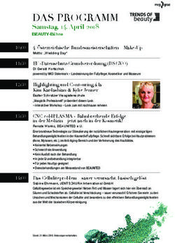 DAS PROGRAMM Samstag, 14. April 2018 BEAUTY-B&uuml;hne