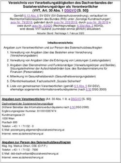 Verzeichnis von Verarbeitungst&auml;tigkeiten des Dachverbandes der Sozialversicherungstr&auml;ger als Verantwortlicher (VVT, Art. 30 Abs. 1 DSGVO S. 50 )