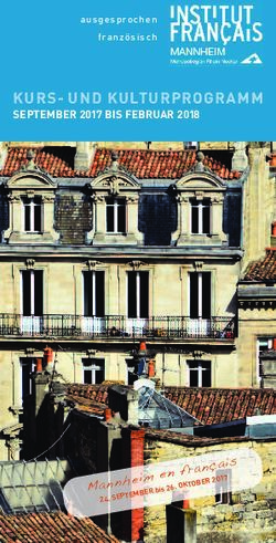 I s - KURS- UND KULTURPROGRAMM SEPTEMBER 2017 BIS FEBRUAR 2018 - Institut Francais