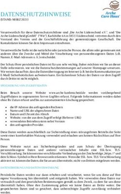 DATENSCHUTZHINWEISE (STAND: MÄRZ 2021) - Die Arche Lüdenscheid