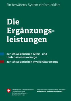Die Erg&auml;nzungs-leistungen - Ein bew&auml;hrtes System einfach erkl&auml;rt - zur schweizerischen Alters- und Hinterlassenenvorsorge zur schweizerischen ...