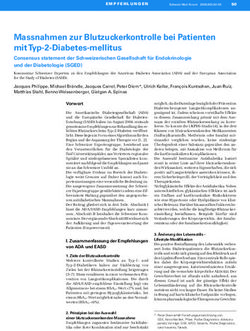 Massnahmen zur Blutzuckerkontrolle bei Patienten mitTyp-2-Diabetes-mellitus