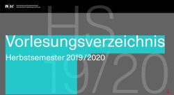 Vorlesungsverzeichnis - Herbstsemester 2019 / 2020 - Inhaltsverzeichnis - FHNW