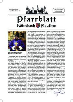 Pfarrblatt K&ouml;tschach Mauthen - Katholische Kirche K&auml;rnten