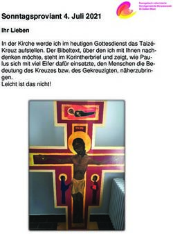 Sonntagsproviant 4. Juli 2021 - Kirchgemeinde Straubenzell