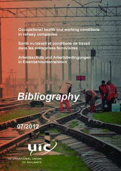 Bibliography 07/2012 - Occupational health and working conditions in railway companies - UIC
