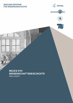 NEUES KVV WISSENSCHAFTSGESCHICHTE - WISE 2020/21 - BERLINER ZENTRUM F R WISSENSGESCHICHTE - BERLINER ...
