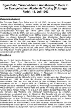 Egon Bahr, "Wandel durch Ann&auml;herung". Rede in der Evangelischen Akademie Tutzing Tutzinger Rede , 15. Juli 1963