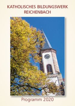 KATHOLISCHES BILDUNGSWERK REICHENBACH - Programm 2020 - Kirche "An der Schutter"